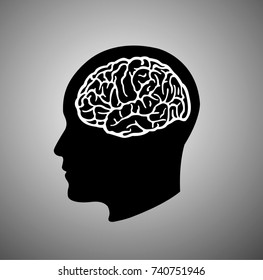 Silhouette of head