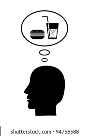 Silhouette of head