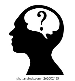  silhouette of the head and  brain. process of human thinking. The concept of intelligence. People communication with the outside world. Vector eps10.