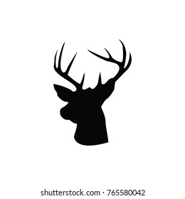 silhouette head deer vector animal designs