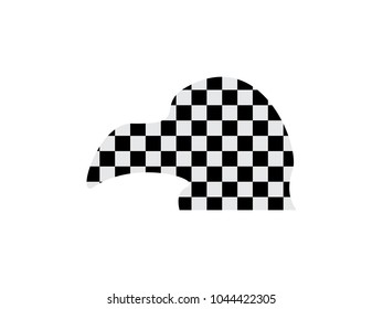 silhouette of the head eagle vector