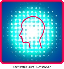 Silhouette of head. Icon. Vector.