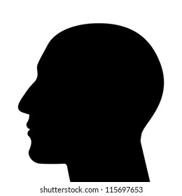 SIlhouette of a head isolated
