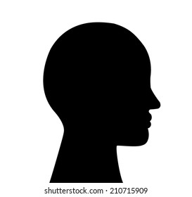 SIlhouette of a head isolated