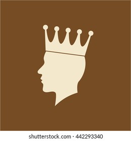  silhouette head of a king