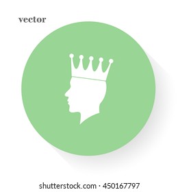 silhouette head of a king
