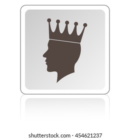 silhouette head of a king