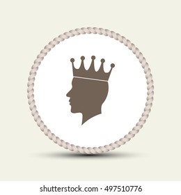 silhouette head of a king