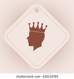silhouette head of a king