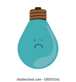 silhouette Head lamp with sad face