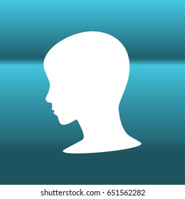 silhouette of head profile female