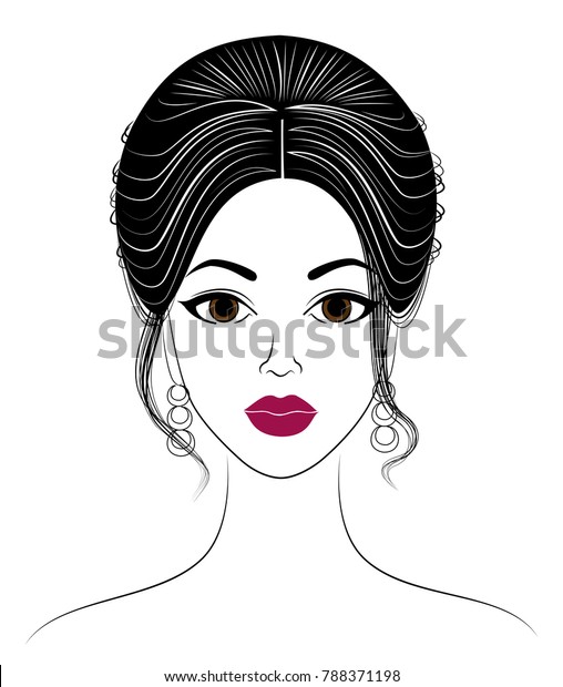 Silhouette Head Sweet Lady Girl Shows Stock Vector Royalty Free 788371198 Shutterstock 1674