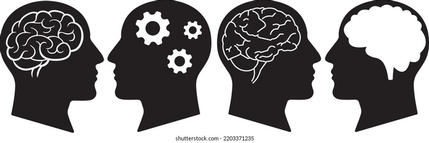 Silhouette head with the vector art.This is an EPS file.