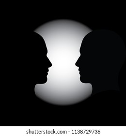 Silhouette of a heads - Vector