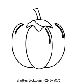 silhouette healthy pepper vegetable icon