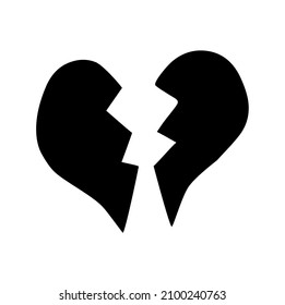 silhouette heart broken sad separation