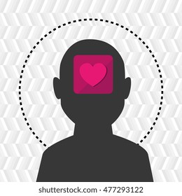silhouette heart emoticon icon