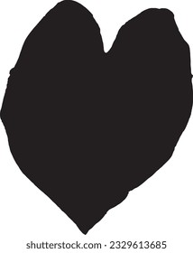 a silhouette of heart leaf shape.