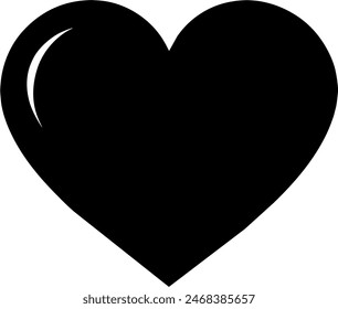 silhouette of a heart love