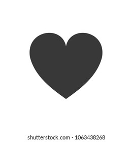 Silhouette of the heart, symbol, vector illustration