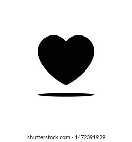 Silhouette of the heart vector design icon