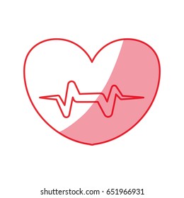 silhouette heartbeat sign of cardiac rhythm frequency