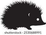 silhouette of hedgehog vector design