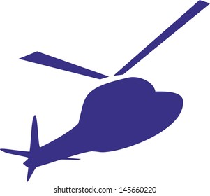 Silhouette of a helicopter