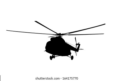 Silhouette of the helicopter.