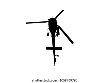 silhouette helicopter vector