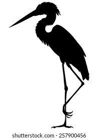 silhouette of heron