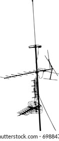 silueta de la antena superior