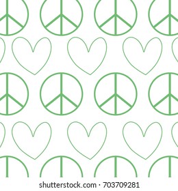 silhouette hippie peace and love symbol design background