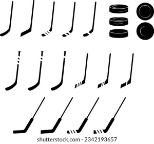 silhouette hockey vector logo elements 