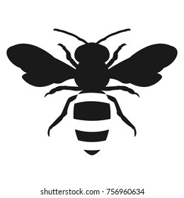 Silhouette Honey Bee Icon