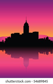 Silhouette of Hong Kong