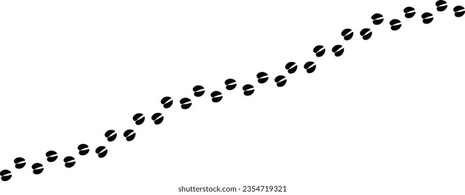 silhouette hoof footprint track pattern