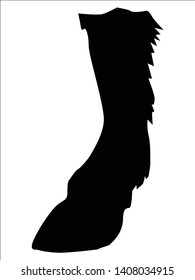 silhouette of hoof of horse