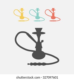 silhouette of a hookah