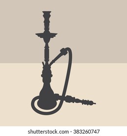 silhouette of a hookah