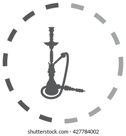 silhouette of a hookah