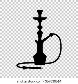silhouette of a hookah  - black vector icon