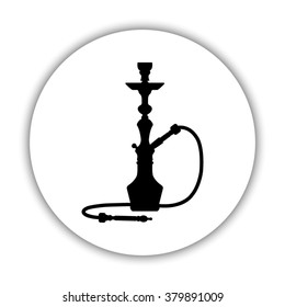 silhouette of a hookah  - black vector icon