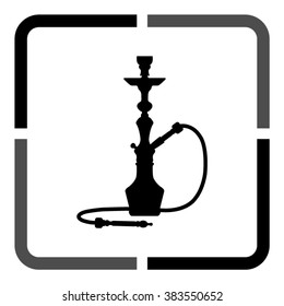 silhouette of a hookah -  black vector icon