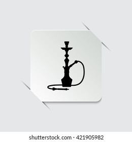 silhouette of a hookah -  black vector icon