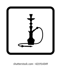silhouette of a hookah -  black vector icon