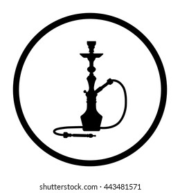 silhouette of a hookah  - black vector icon
