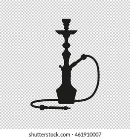 silhouette of a hookah  - black vector icon