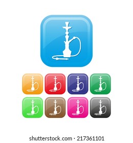 silhouette of a hookah - icon