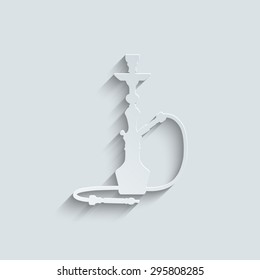 silhouette of a hookah with shadow